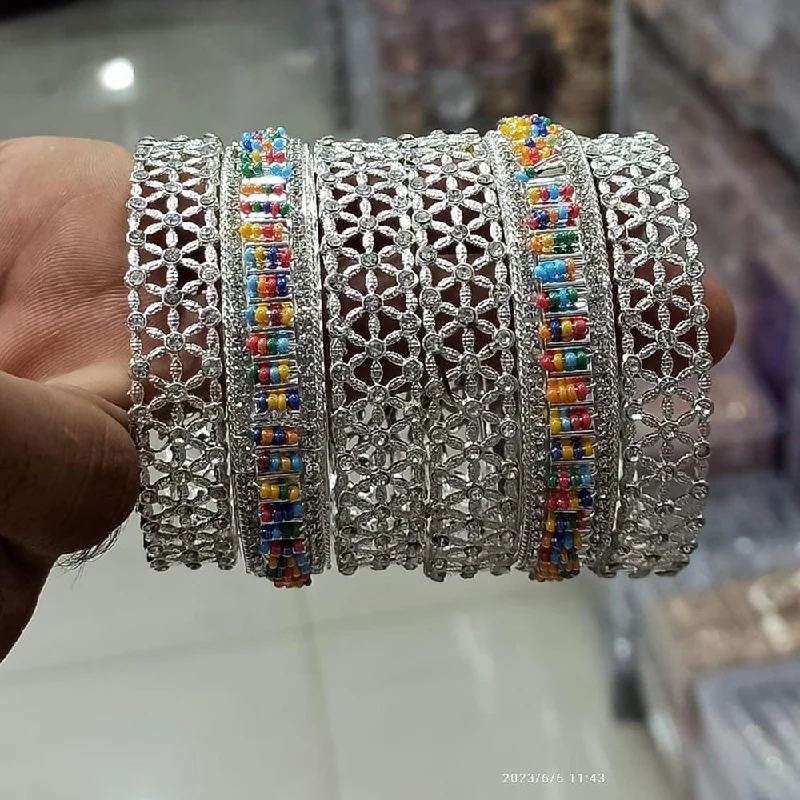 Limited-Time Jewelry Discounts – Shine Without The Splurge Pooja Bangles Silver Plated Bangle Set Limited-Time Jewelry Discounts – Shine Without The Splurge Pooja Bangles Silver Plated Bangle Set
