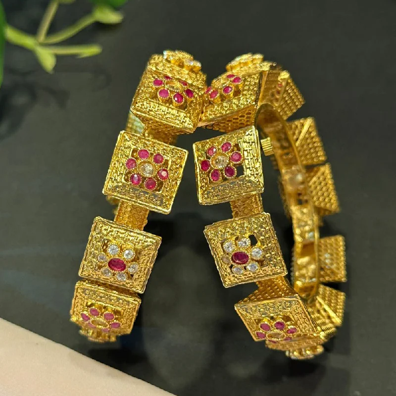 Affordable Glamour – Premium Jewelry At Special Prices Raddhi Jewels Premium Quality Brass Rajwadi Gold Plated Set of 2 Bangles For Women/Girls Affordable Glamour – Premium Jewelry At Special Prices Raddhi Jewels Premium Quality Brass Rajwadi Gold Plated Set of 2 Bangles For Women/Girls