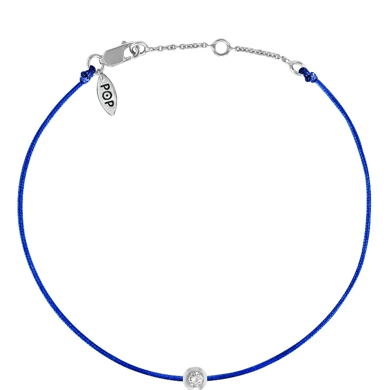Don't Miss Our Biggest Jewelry Sale Of The Season Silver Bezel - Cobalt Blue Cord Bracelet Don't Miss Our Biggest Jewelry Sale Of The Season Silver Bezel - Cobalt Blue Cord Bracelet