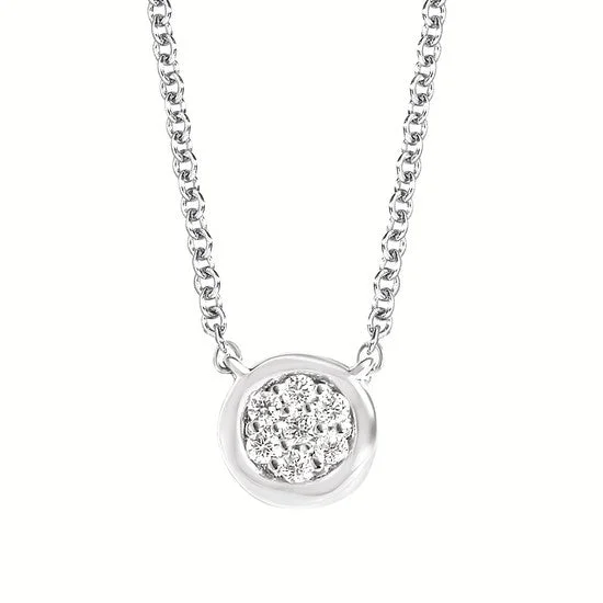 Everyday Jewelry Essentials Now On Sale Silver Diamond Cluster Pendant Necklace