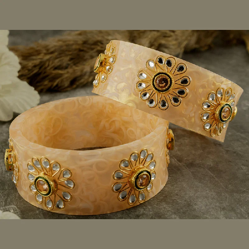 Limited-Stock Jewelry Clearance – Grab Your Favorites Now SOB Set of 2 Acrylic Translucent Designer Kundan Floral Bangles Limited-Stock Jewelry Clearance – Grab Your Favorites Now SOB Set of 2 Acrylic Translucent Designer Kundan Floral Bangles