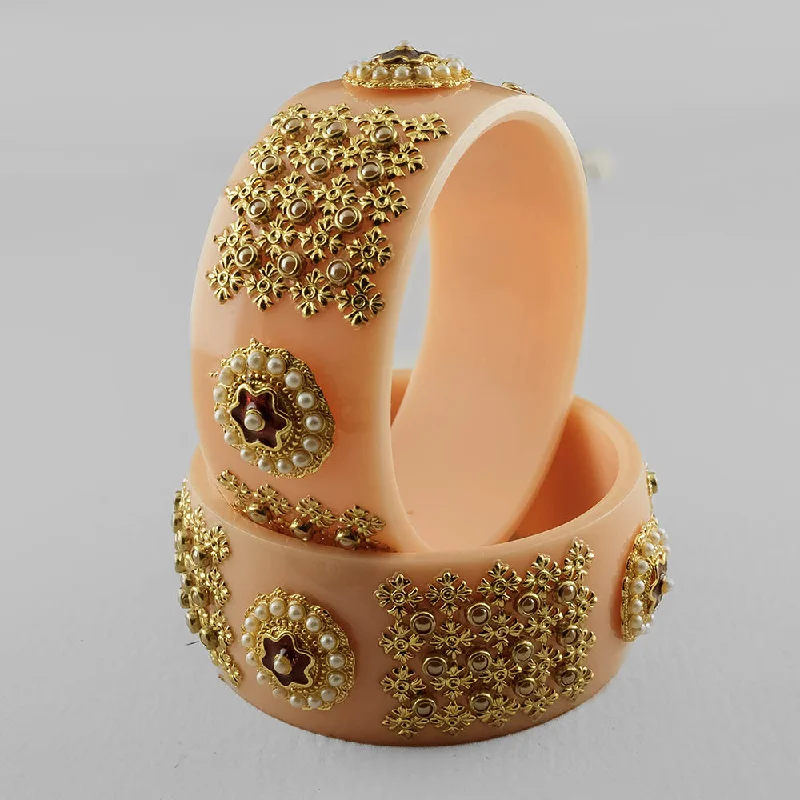 Elegant Necklaces And Bracelets At Limited-Time Offers SOB Set of 2 Designer Acrylic Bangles with Studded Kundan Elegant Necklaces And Bracelets At Limited-Time Offers SOB Set of 2 Designer Acrylic Bangles with Studded Kundan