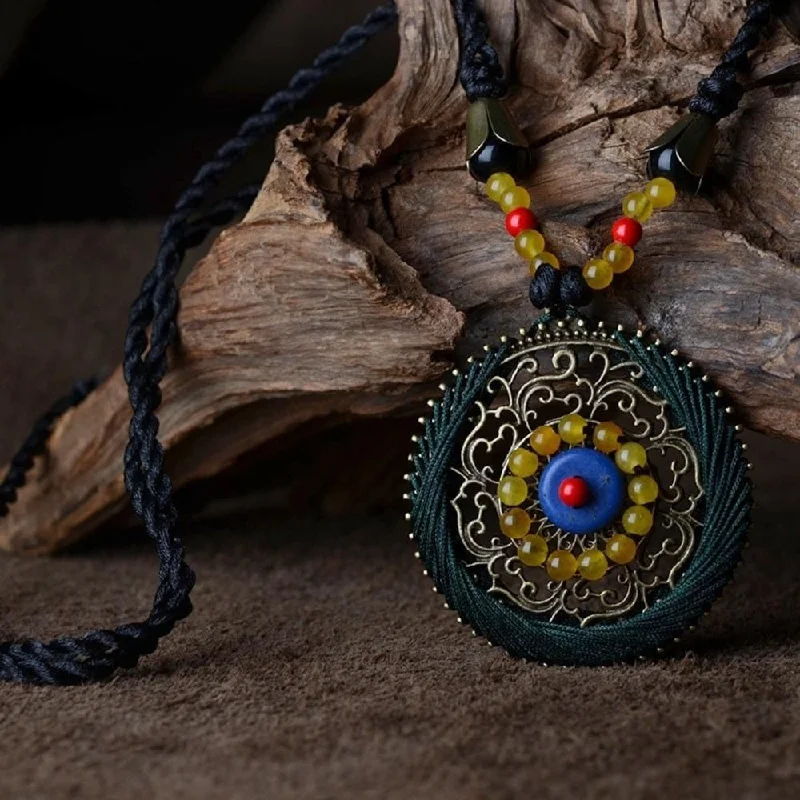 Personalized Jewelry Sale – Unique Gifts At Low Prices Spiritual Handmade Braided Copper Talisman Necklace