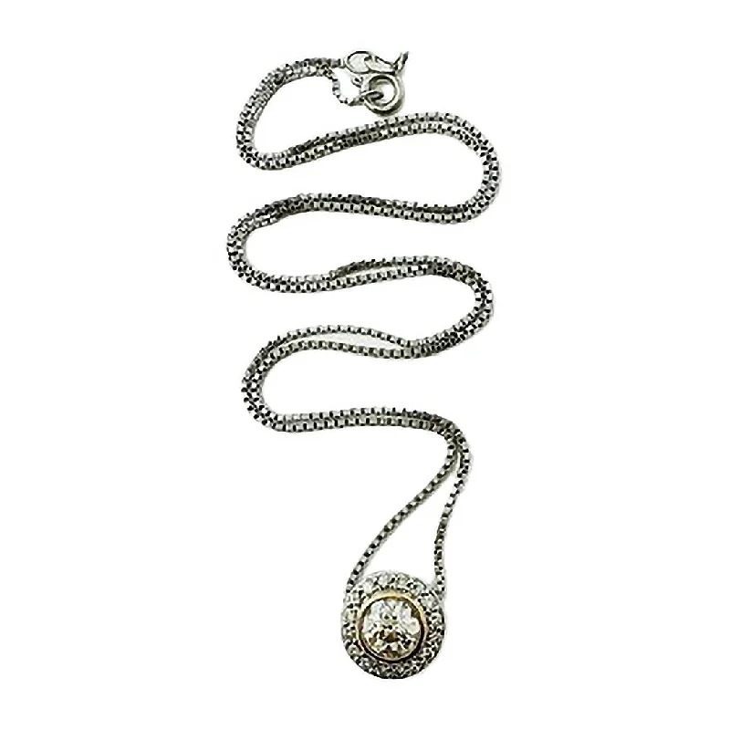 Best Jewelry Deals – Premium Quality At Exclusive Discounts Sterling Silver Chain Necklace with Moissanite Pendant with 14K Gold Accent Best Jewelry Deals – Premium Quality At Exclusive Discounts Sterling Silver Chain Necklace with Moissanite Pendant with 14K Gold Accent