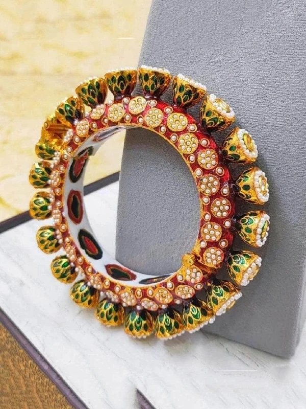 Accessorize For Less – Luxury Jewelry At Affordable Prices Stone Studded Classic Meenakari Bangle Accessorize For Less – Luxury Jewelry At Affordable Prices Stone Studded Classic Meenakari Bangle