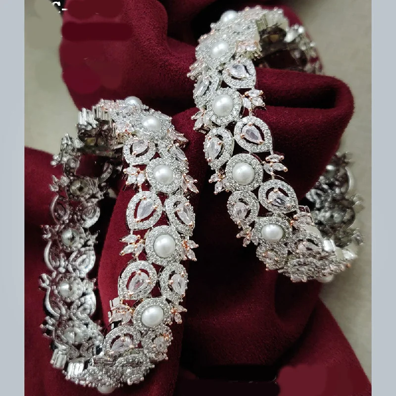 Exclusive Jewelry Sale – Grab Timeless Pieces Now Vivah Creation 2 Tone Plated AD Openable Bangles Set Exclusive Jewelry Sale – Grab Timeless Pieces Now Vivah Creation 2 Tone Plated AD Openable Bangles Set