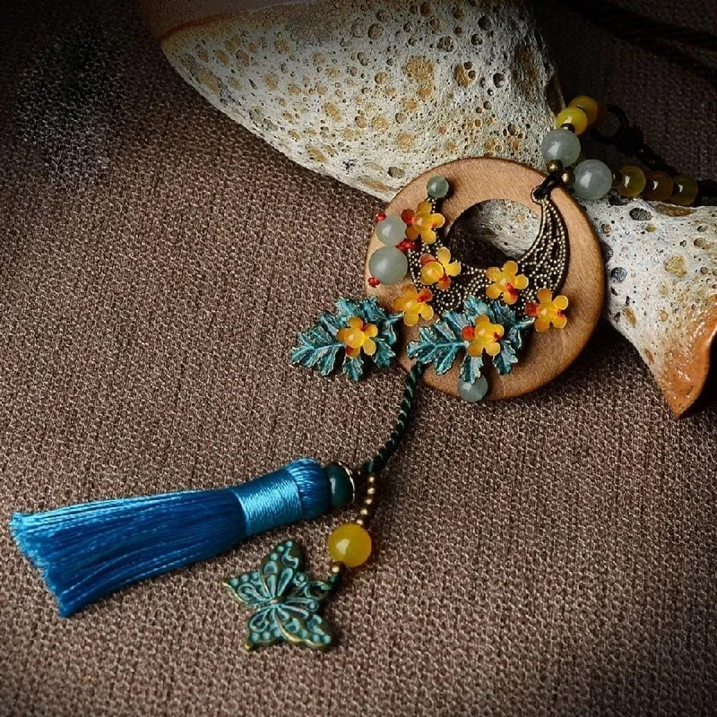 Elegant Necklaces And Bracelets At Limited-Time Offers Wooden Aventurine Bead Necklace