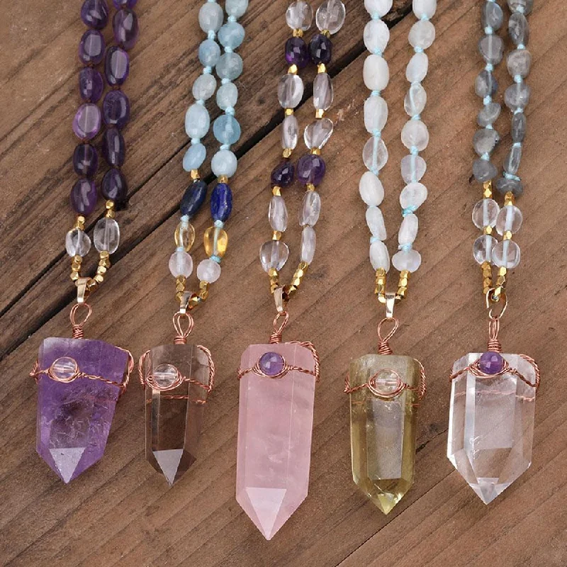 Timeless Elegance Now At Special Discounts Wrapped Crystal Point Necklace