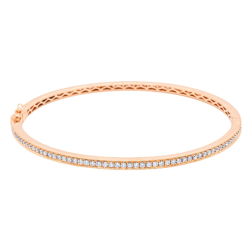 Shop Trending Jewelry With Exclusive Savings 18ct Rose Gold 1.90ct Diamond Bangle