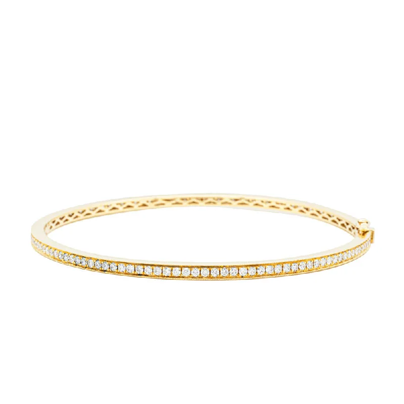 Personalized Jewelry At Special Discount Rates 18ct Yellow Gold 1.90ct Diamond Bangle Personalized Jewelry At Special Discount Rates 18ct Yellow Gold 1.90ct Diamond Bangle