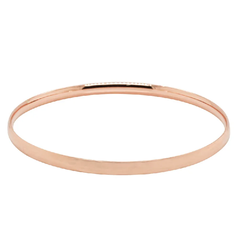 Luxury Jewelry Sale – Sparkle For Less 9ct Rose Gold 4mm Bangle